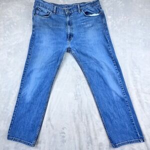 Y2K Levi's 505 Regular Fit Mens Jeans 40x30 Medium Wash Blue Straight Leg Denim